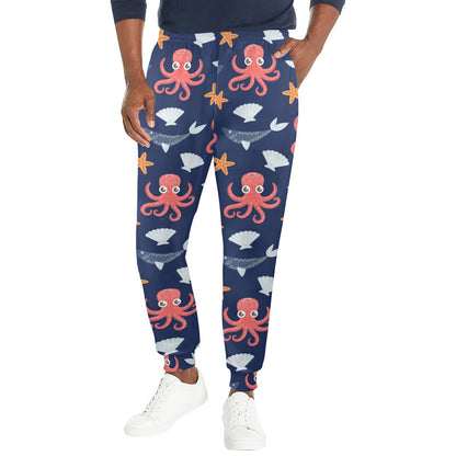 Octopus Pattern Print Design A04 Men's Casual Track Pants