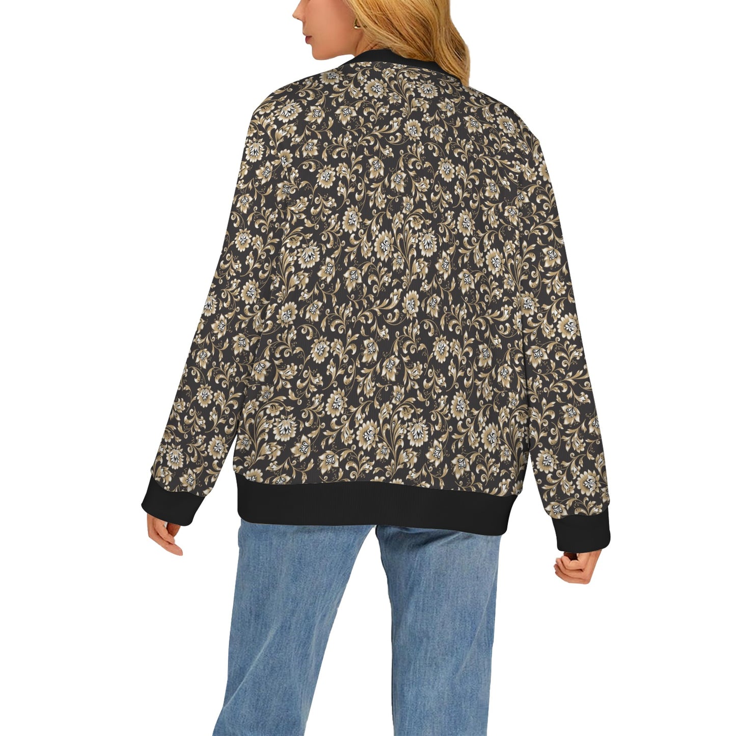 Brocade Pattern Print Design 03 Women's Cardigan
