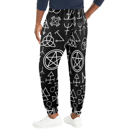 Pentagram Pattern Print Design A02 Men's Casual Track Pants