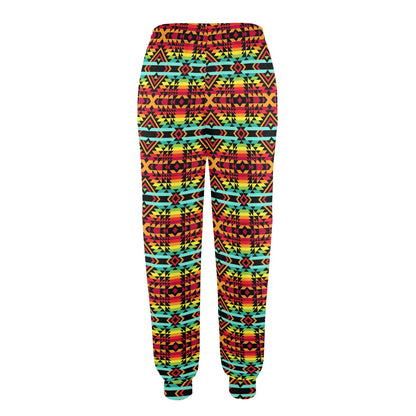 Kente Red Design African Print Women's Casual Track Pants