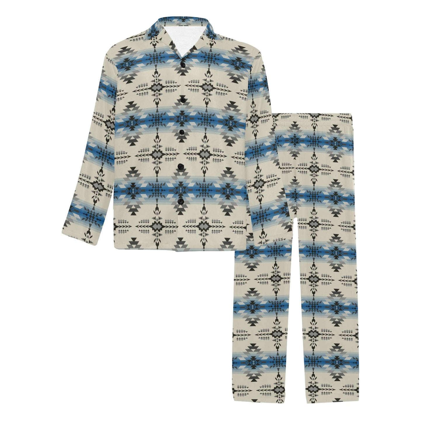 Southwest Pattern Print Design LKS304 Men's Long Pajama Set