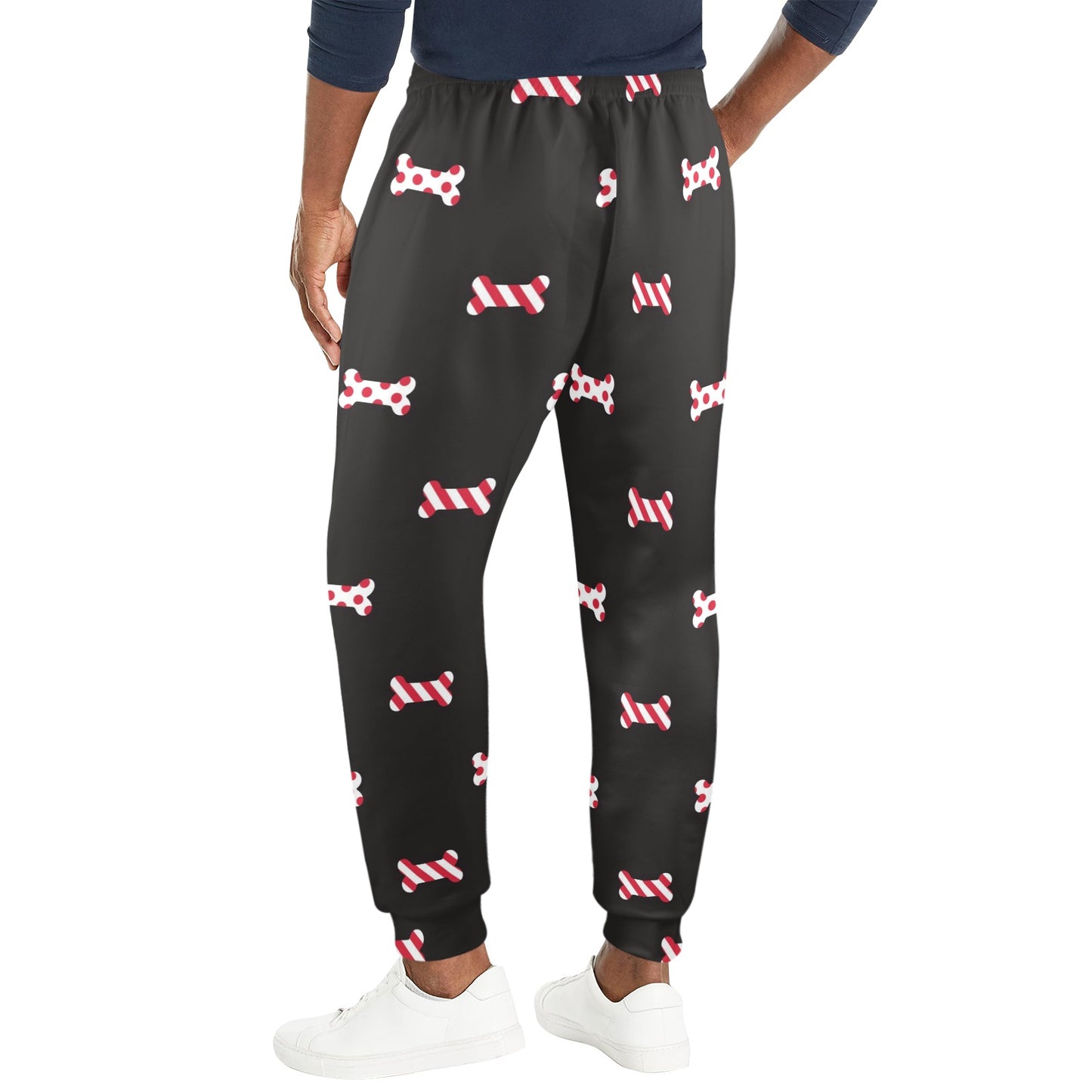 Dog Bone Pattern Print Design 04 Men's Casual Track Pants