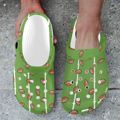 American Football on Field Themed Print Unisex Clogs Shoes