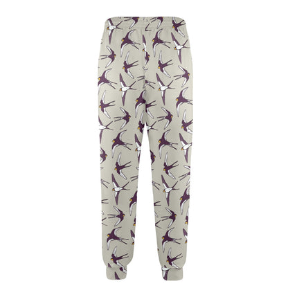 Swallow Bird Pattern Print Design 03 Men's Casual Track Pants