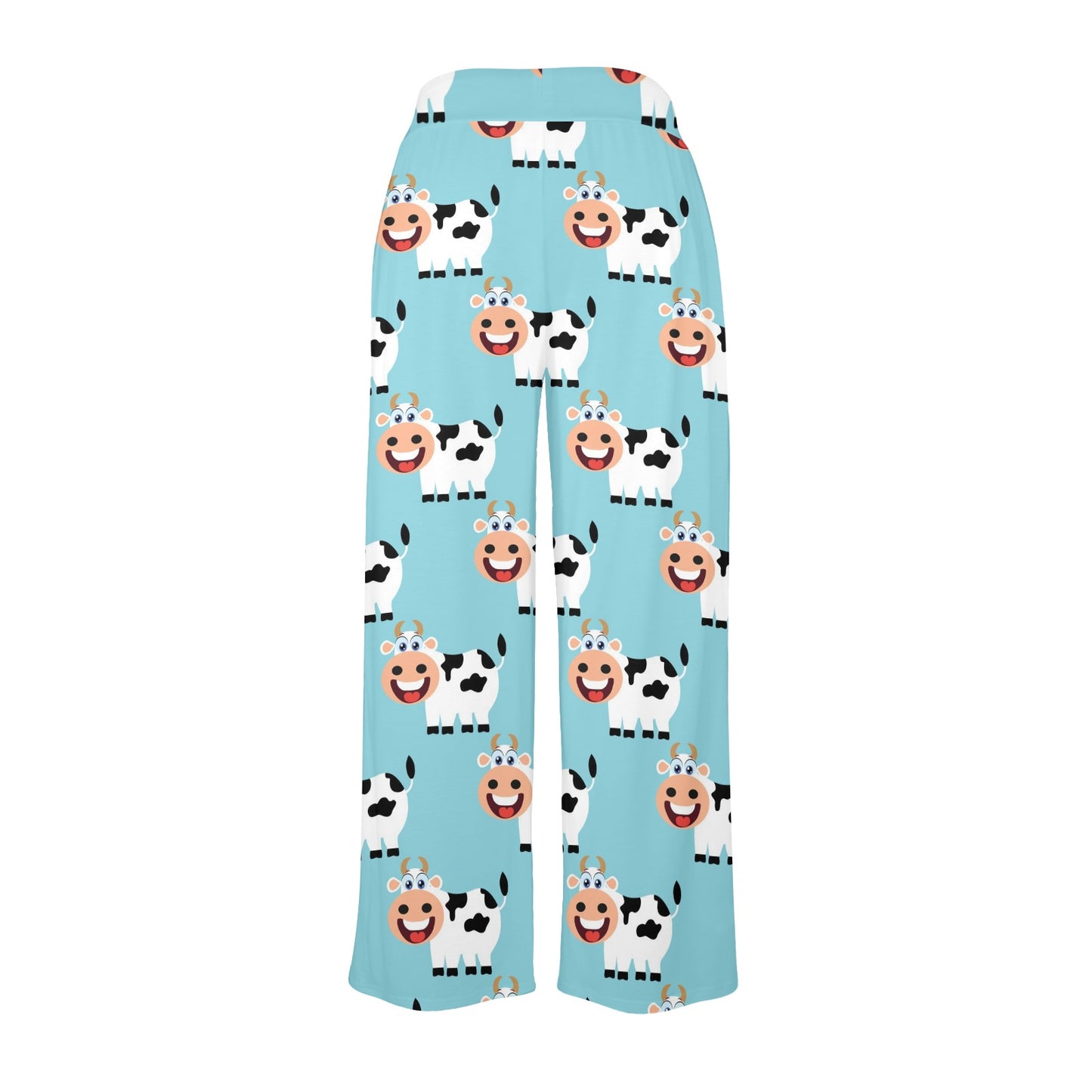Cattle Cute Pattern Print Design 01 Women's Wide Leg Lounge Pants