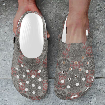 Calendar Aztec Style Print Pattern Unisex Clogs Shoes