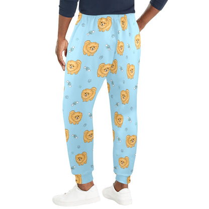 Pomeranians Pattern Print Design A03 Men's Casual Track Pants