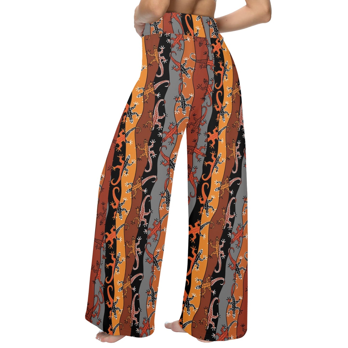 lizard Print Design LKS403 Women's Wide Leg Lounge Pants