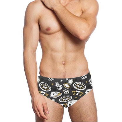 Casino Pattern Print Design 05 Men's Swimming Briefs
