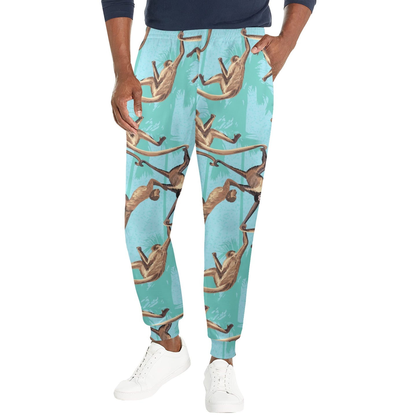 Monkey Pattern Print Design 04 Men's Casual Track Pants