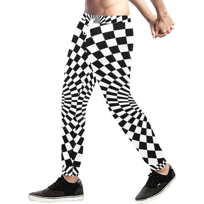 Checkered Flag Optical illusion Men's Sweatpants