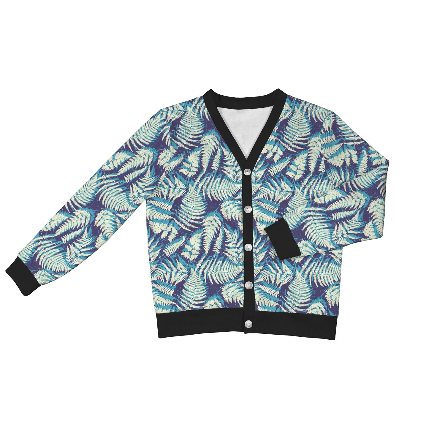 Fern Leave Summer Print Pattern Women's Cardigan