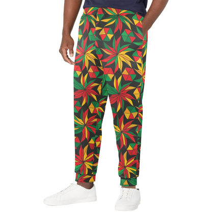 Rastafarian Pattern Print Design A03 Men's Casual Track Pants