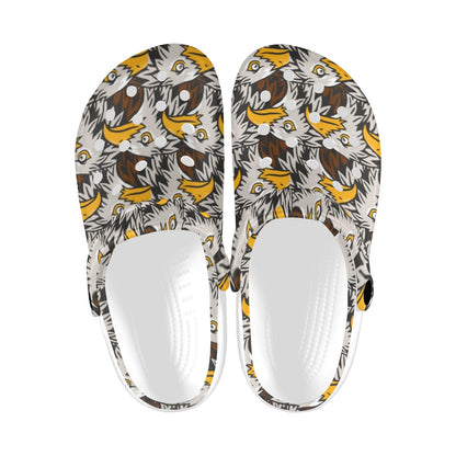 Eagles Head Pattern Unisex Clogs Shoes