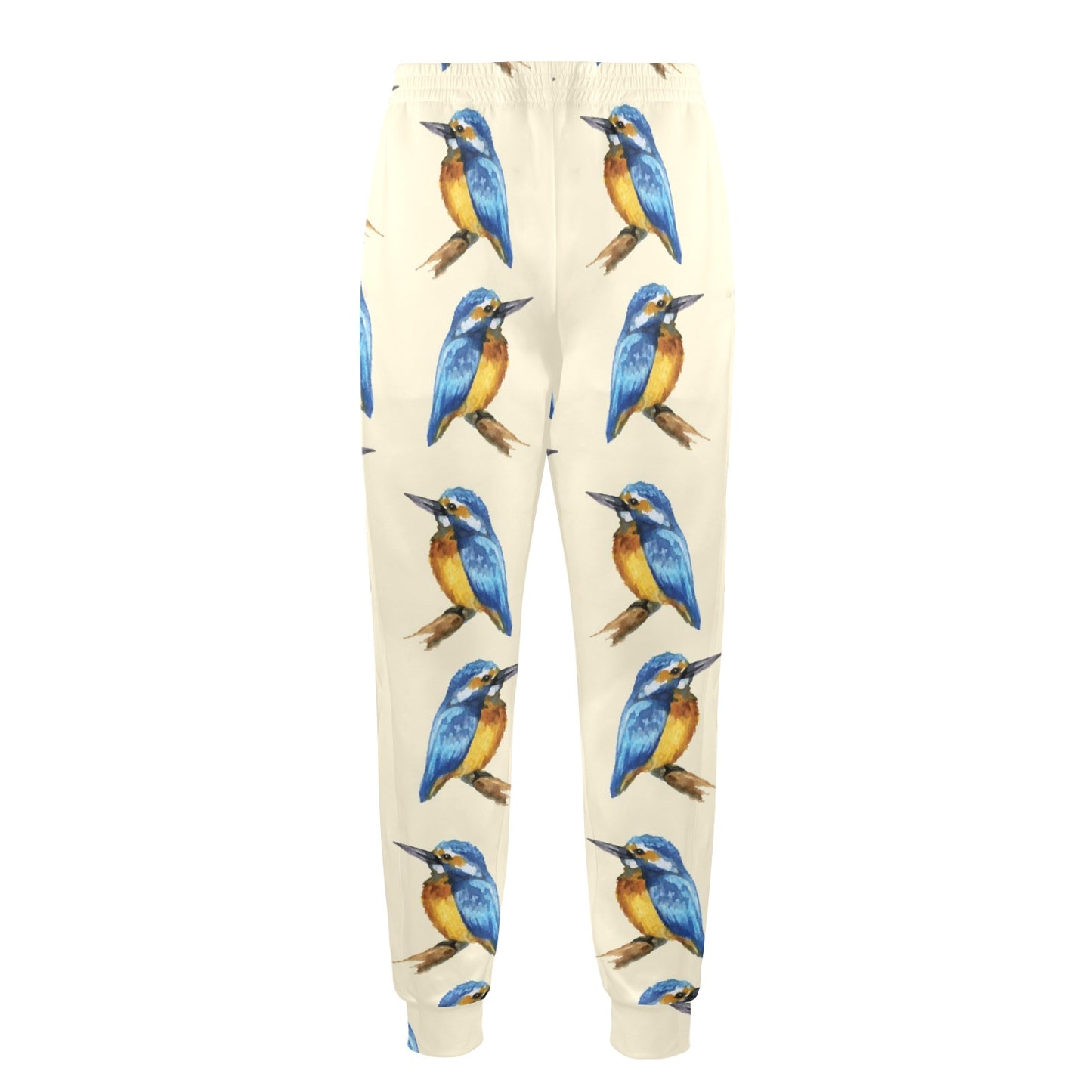 Kingfisher Pattern Print Design 01 Men's Casual Track Pants
