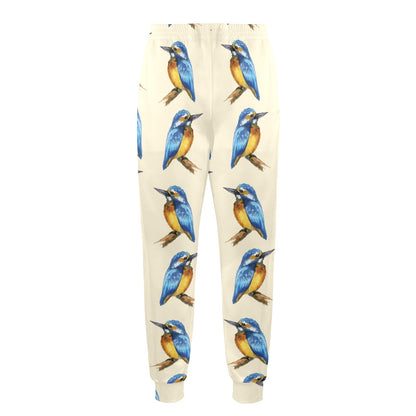 Kingfisher Pattern Print Design 01 Men's Casual Track Pants