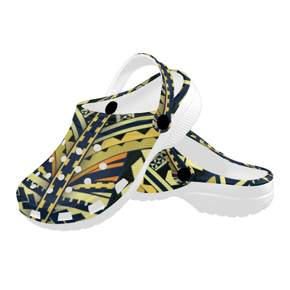 Polynesian Tattoo Print Unisex Clogs Shoes