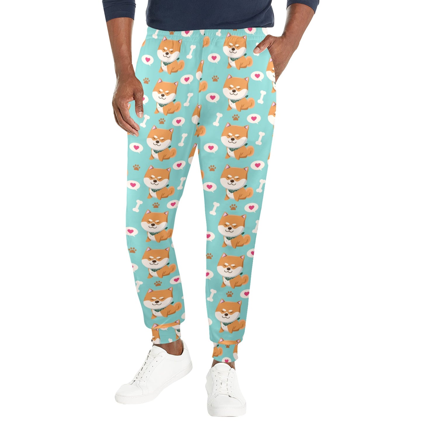 Shiba Inu Print Design LKS3013 Men's Casual Track Pants