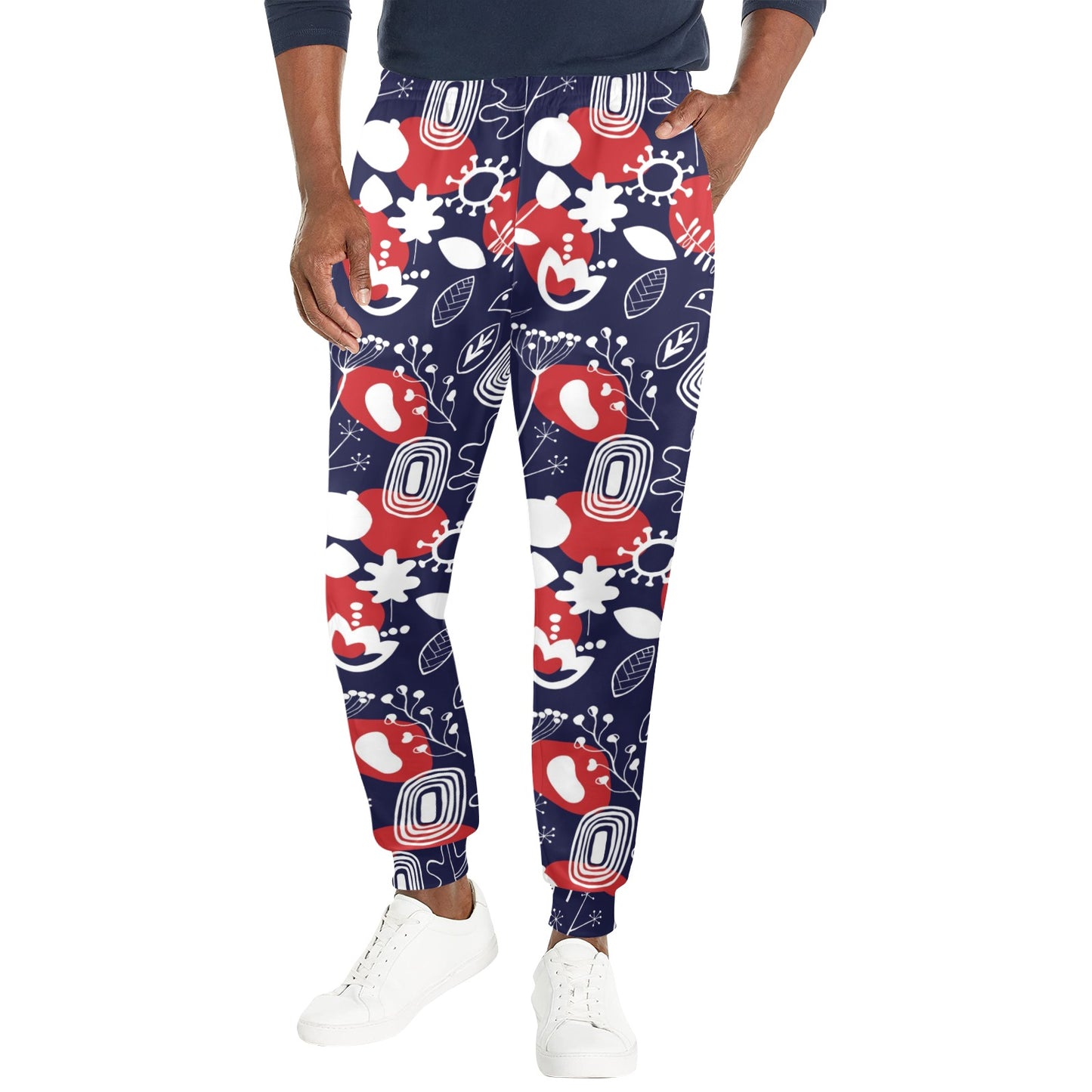Nordic Pattern Print Design A02 Men's Casual Track Pants