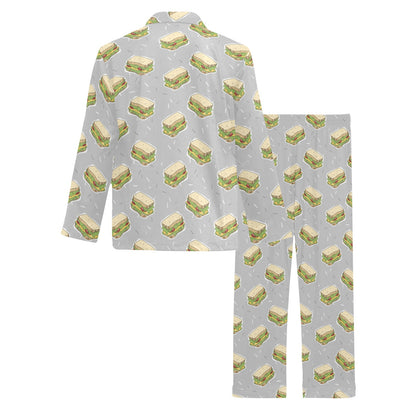 Sandwich Print Design LKS304 Men's Long Pajama Set