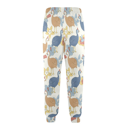 Guinea Fowl Pattern Print Design 01 Men's Casual Track Pants