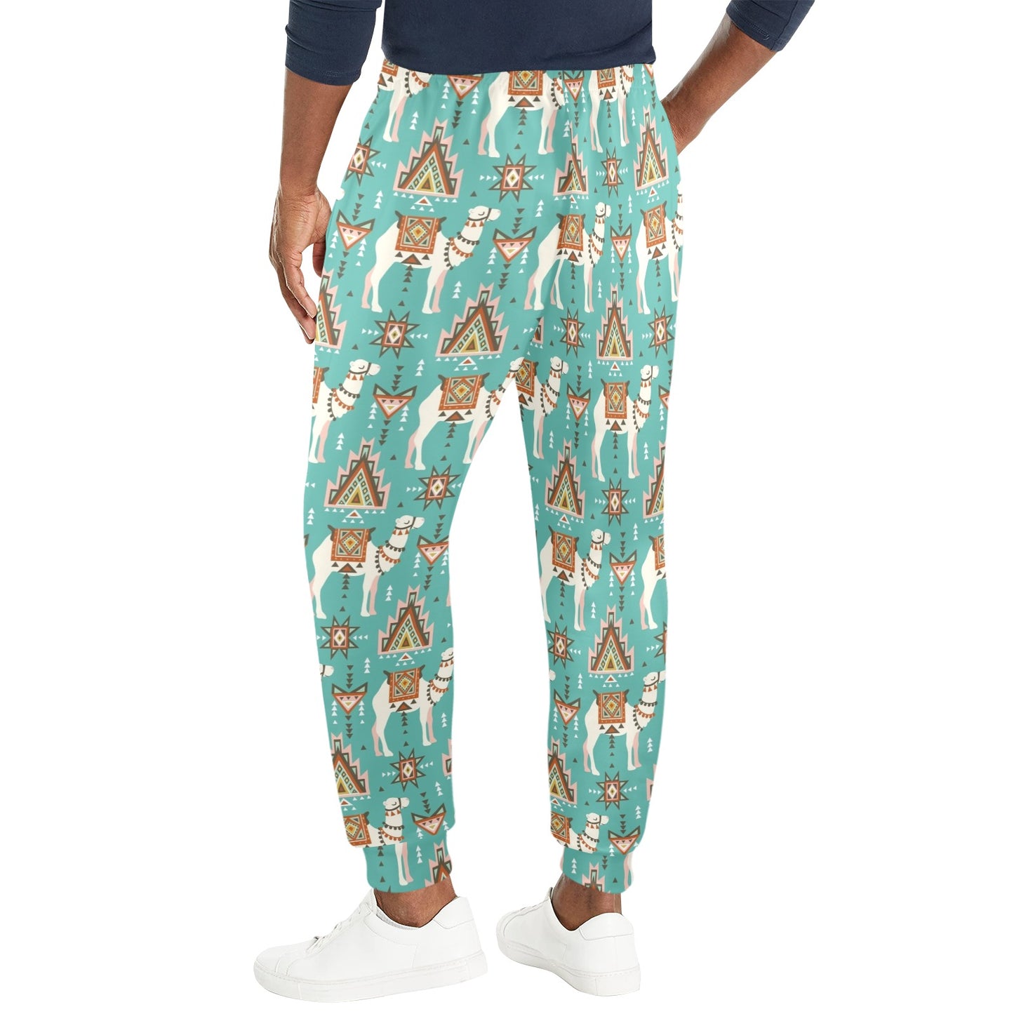 Camel ethnic Design Print Pattern JJ024 Men's Casual Track Pants