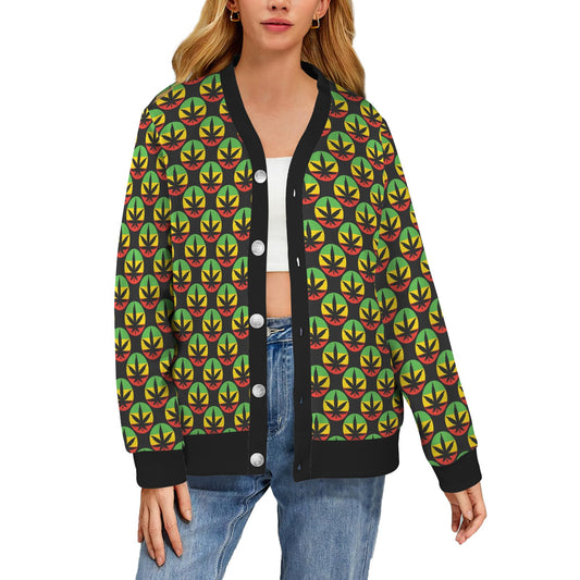 Rasta Reggae Color Design Women's Cardigan