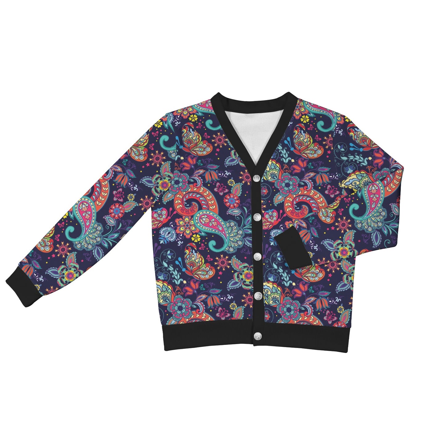 Paisley Boho Pattern Print Design A06 Women's Cardigan