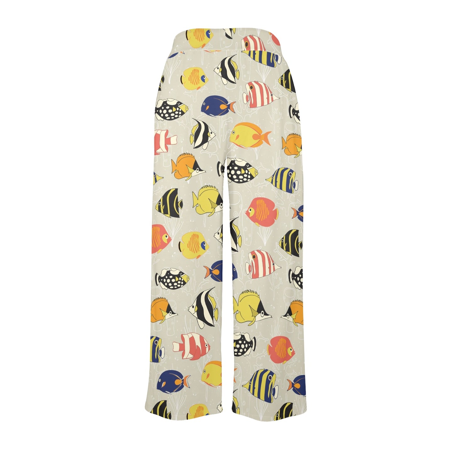 Angelfish Print Design LKS401 Women's Wide Leg Lounge Pants