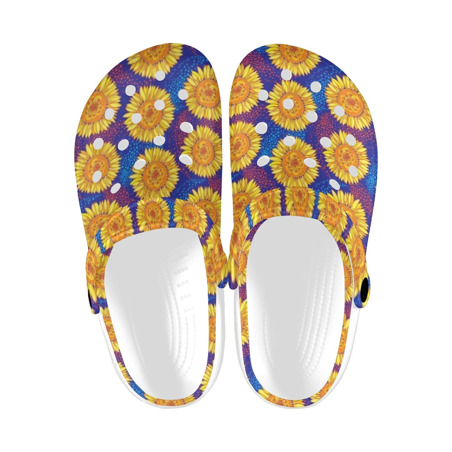 Sunflower Hand Drawn Style Print Unisex Clogs Shoes