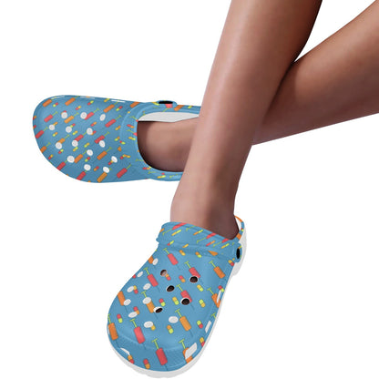 Phlebotomist Medical Pattern Unisex Clogs Shoes