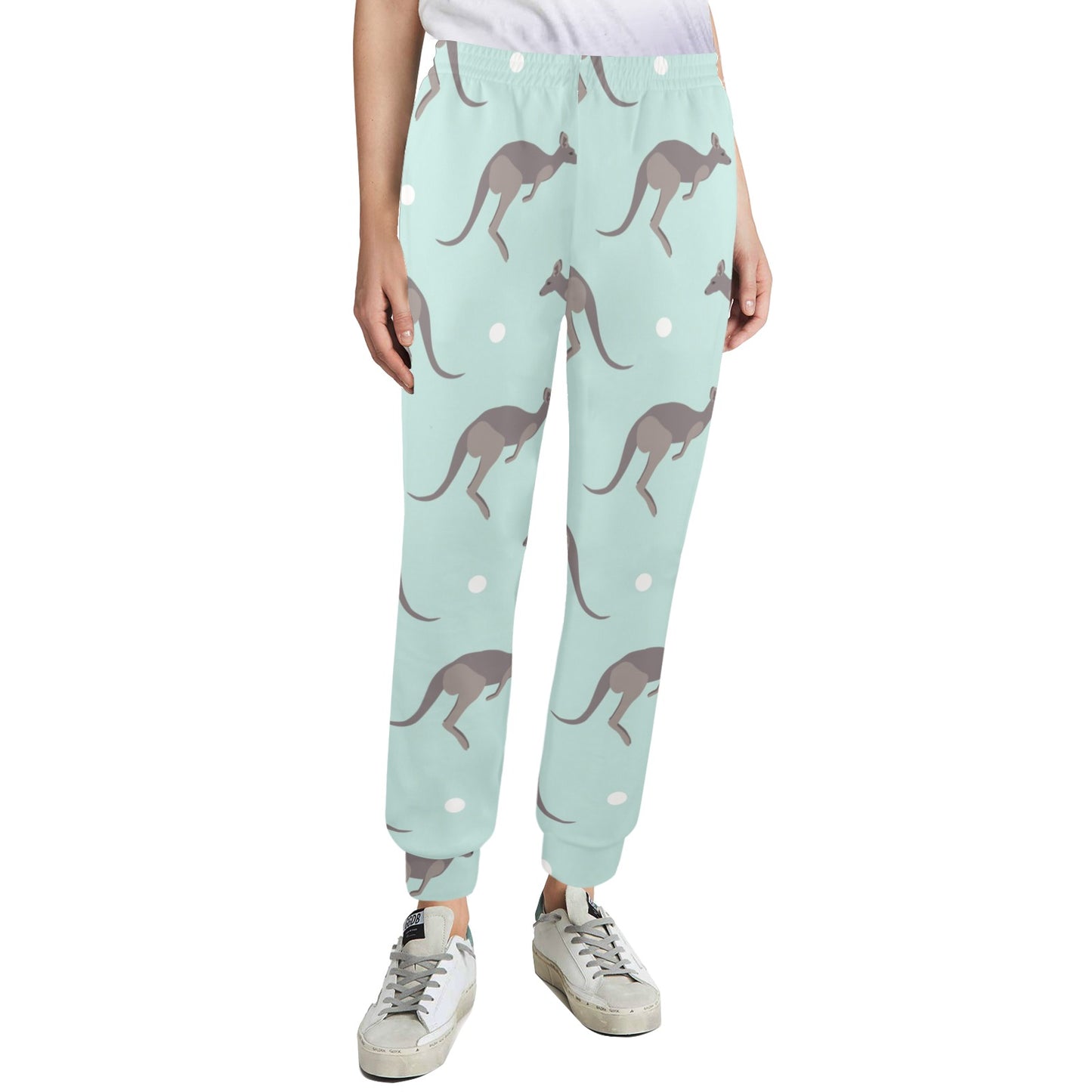 Kangaroos Pattern Print Design 04 Women's Casual Track Pants