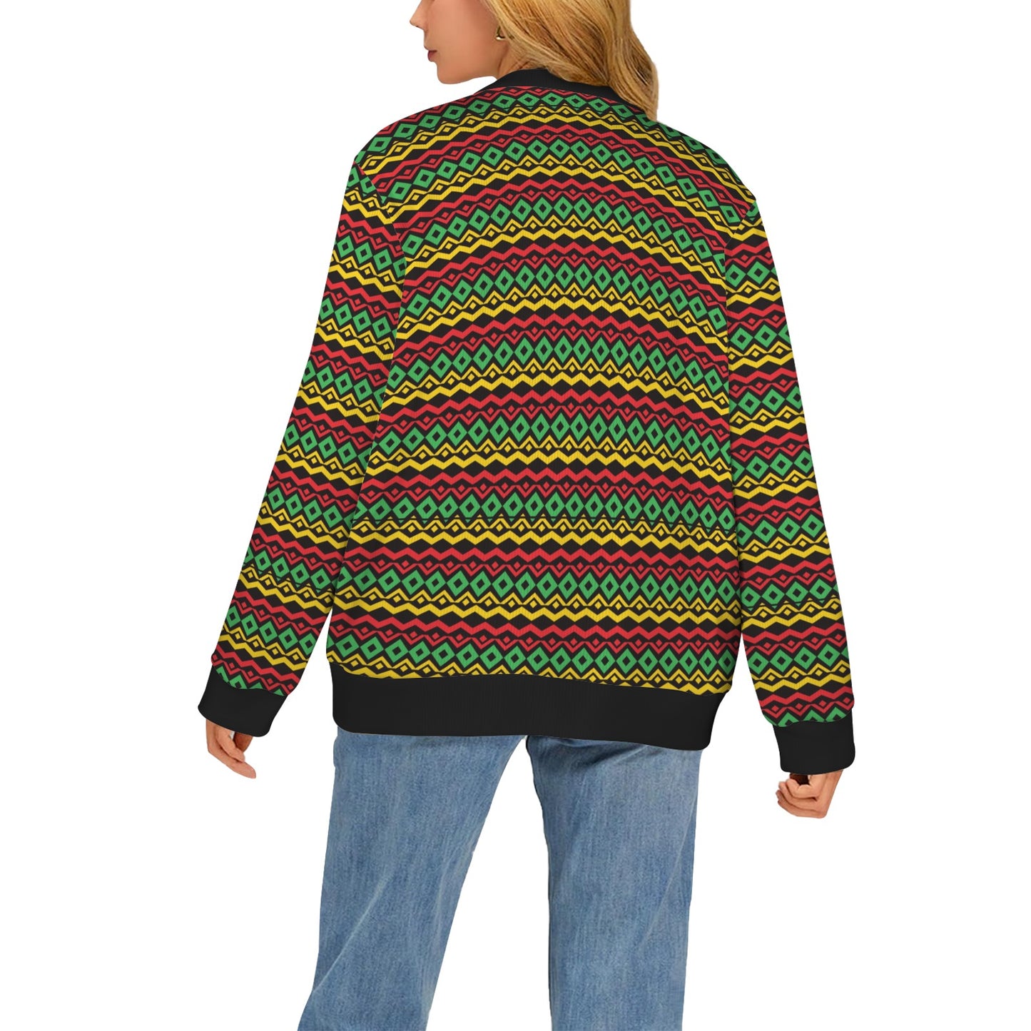 Rasta Reggae Color Themed Women's Cardigan