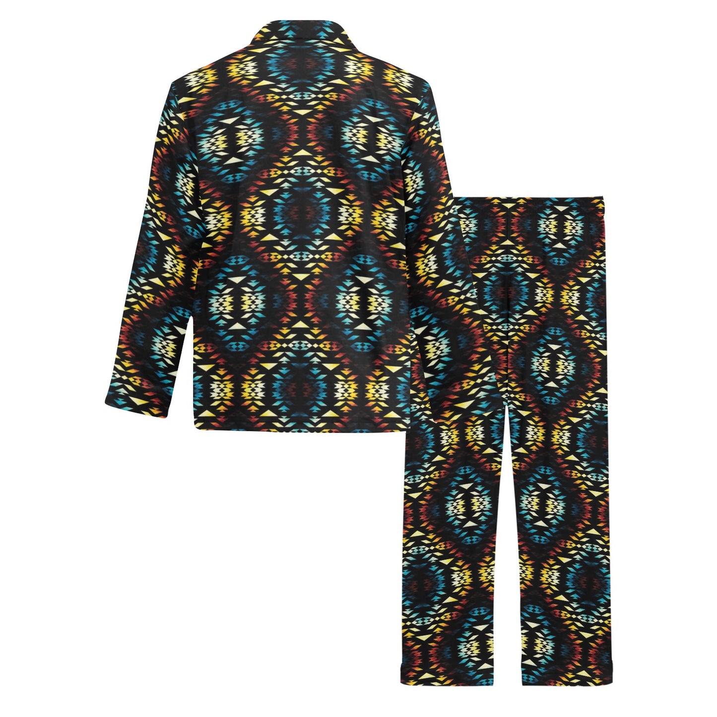 Tribal Pattern Print Design LKS309 Men's Long Pajama Set