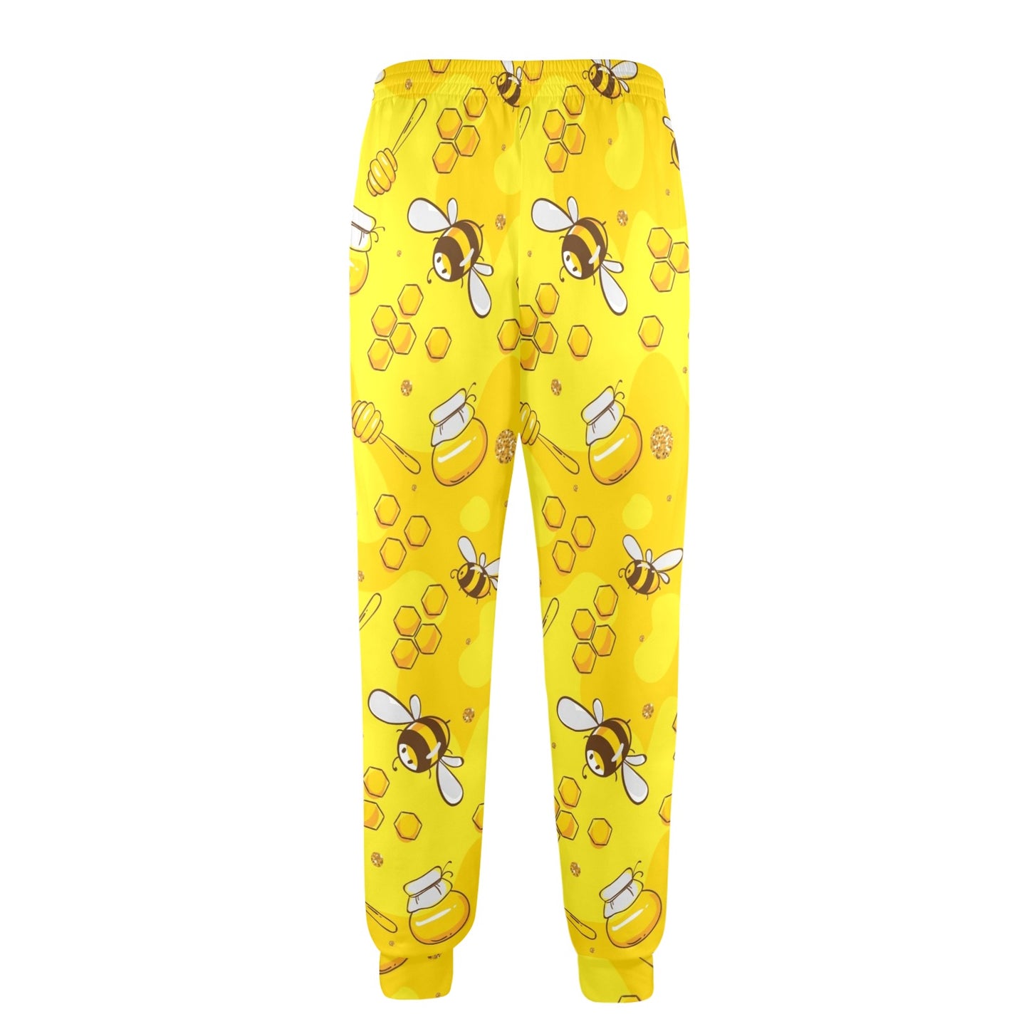 Bee Pattern Print Design BEE01 Men's Casual Track Pants