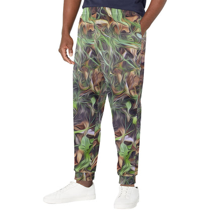 Camouflage Realistic Tree Print Men's Casual Track Pants