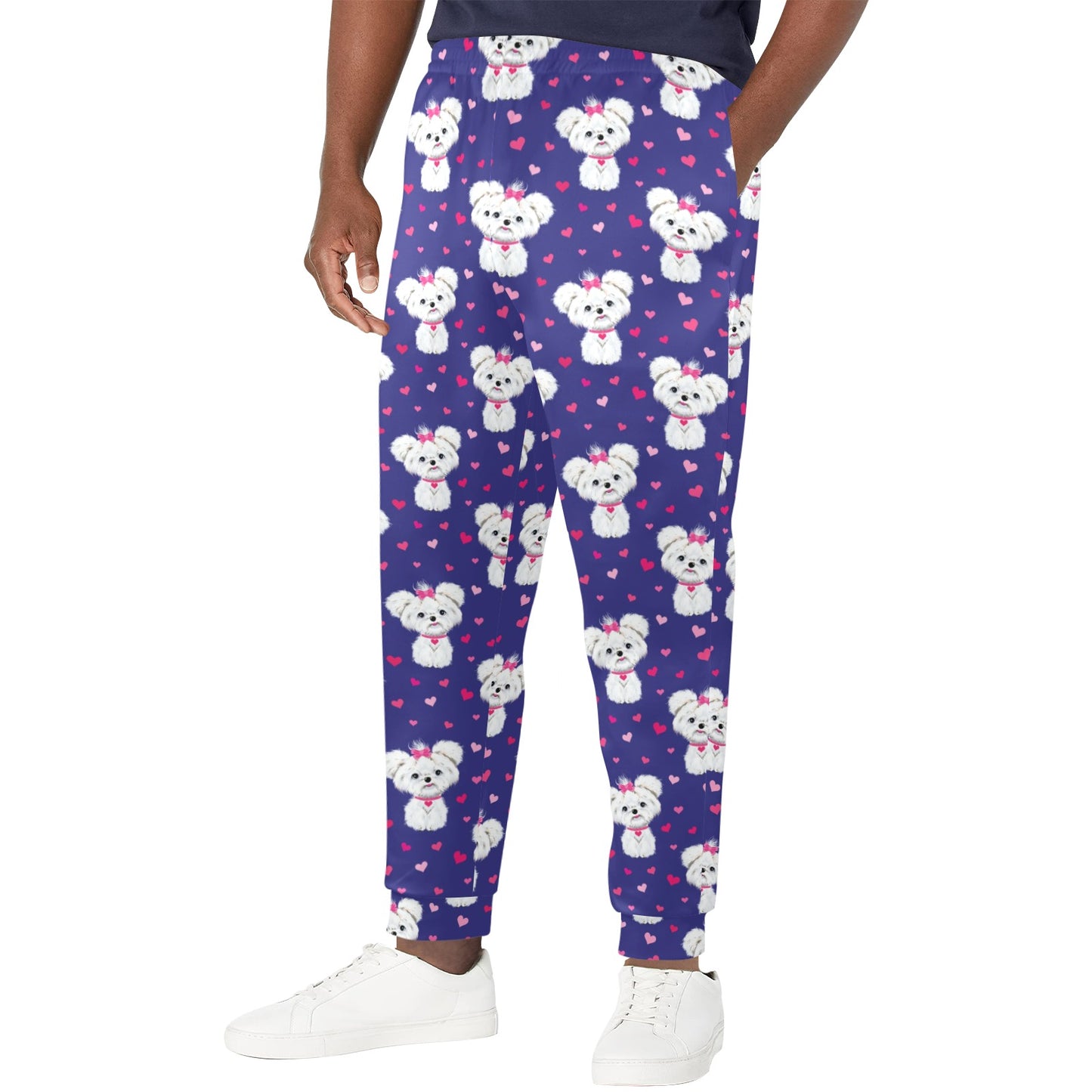Maltese Pattern Print Design 02 Men's Casual Track Pants