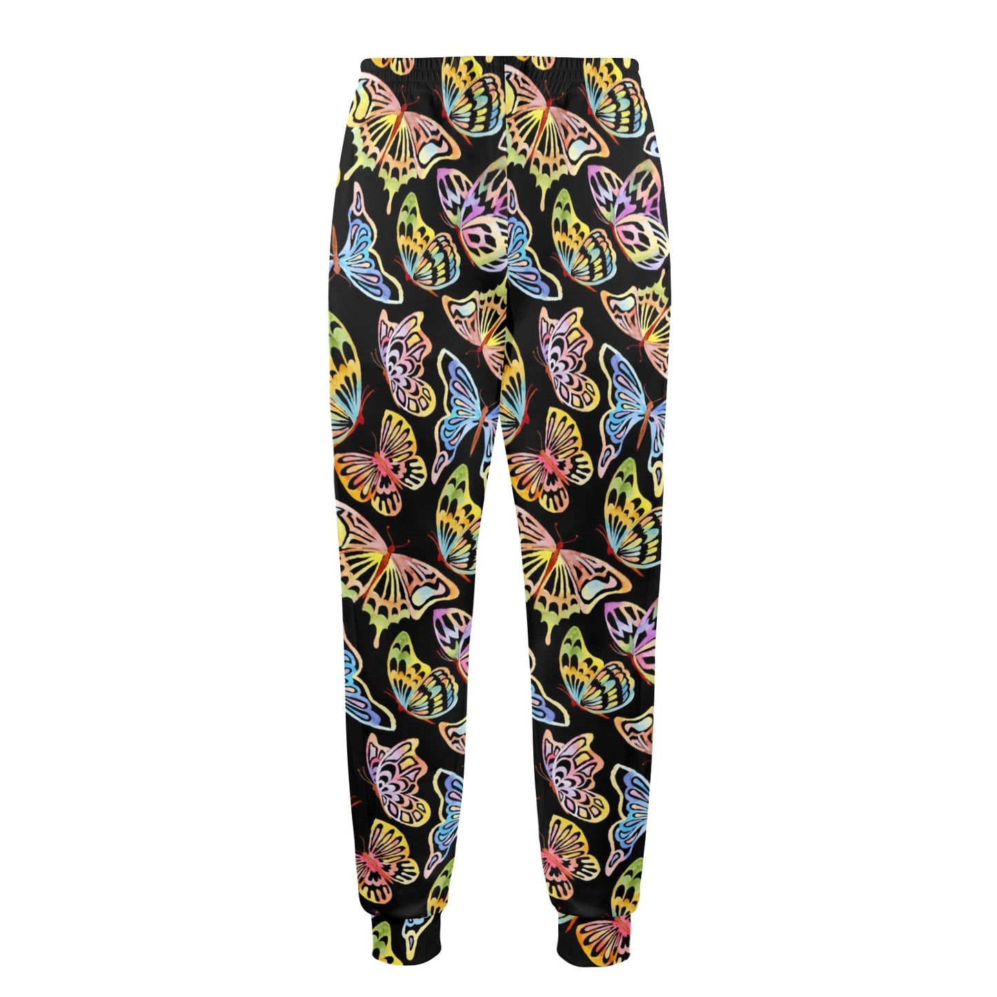 Butterfly Water Color Rainbow Men's Casual Track Pants