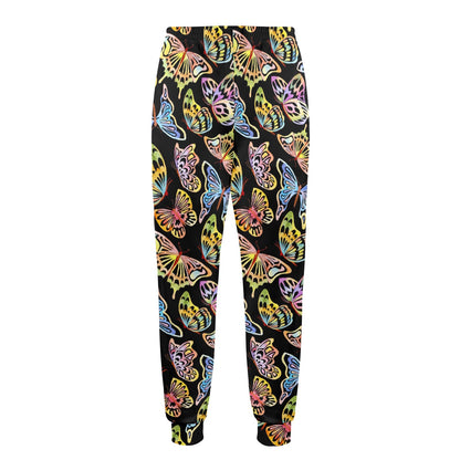Butterfly Water Color Rainbow Men's Casual Track Pants