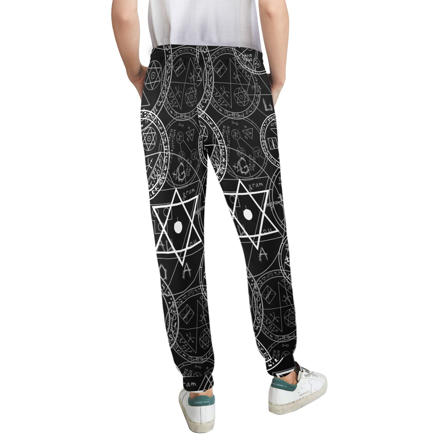 Pentagram Pattern Print Design A01 Women's Casual Track Pants