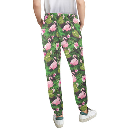 Flamingo tropical Design Print Pattern JJ0183 Women's Casual Track Pants