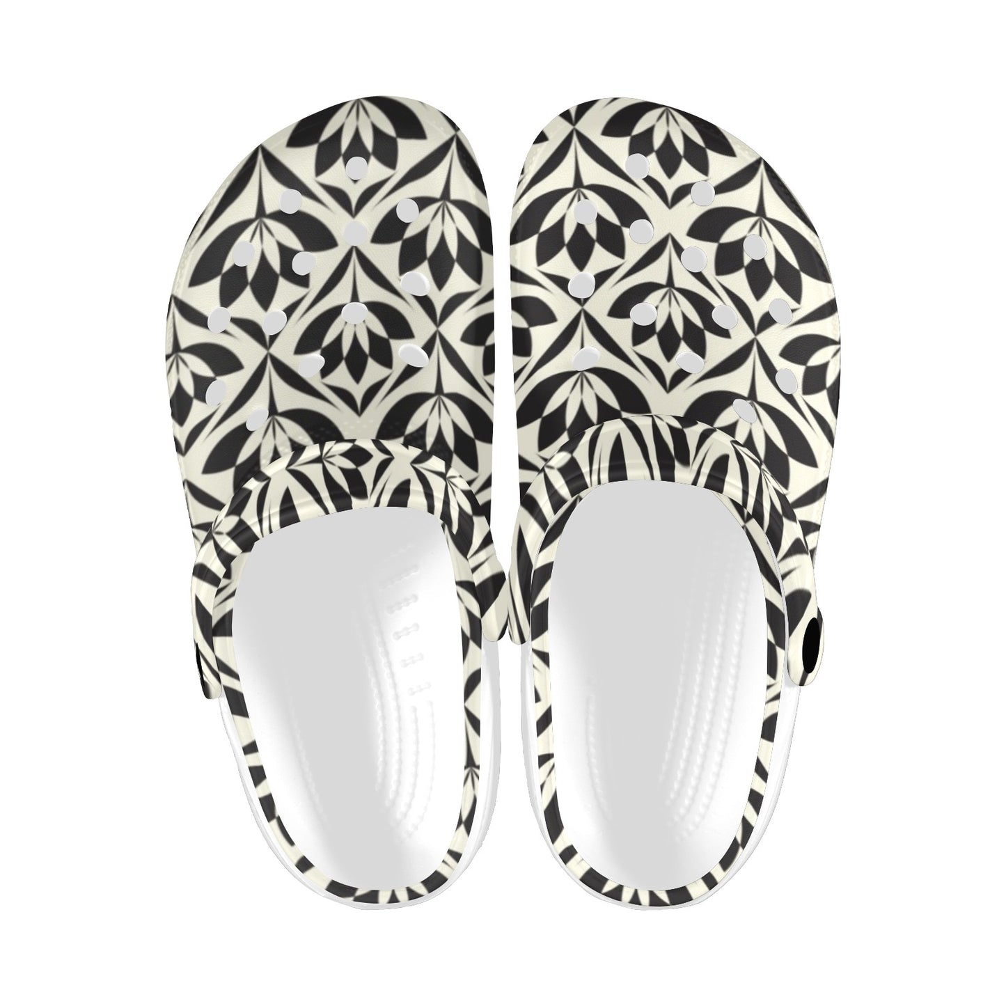 Lotus Pattern Print Unisex Clogs Shoes