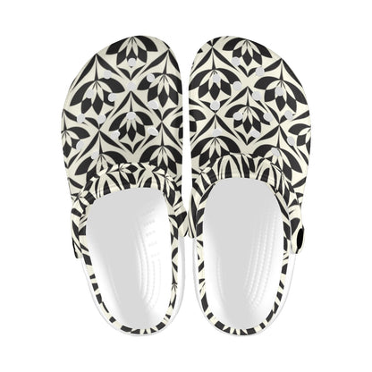 Lotus Pattern Print Unisex Clogs Shoes