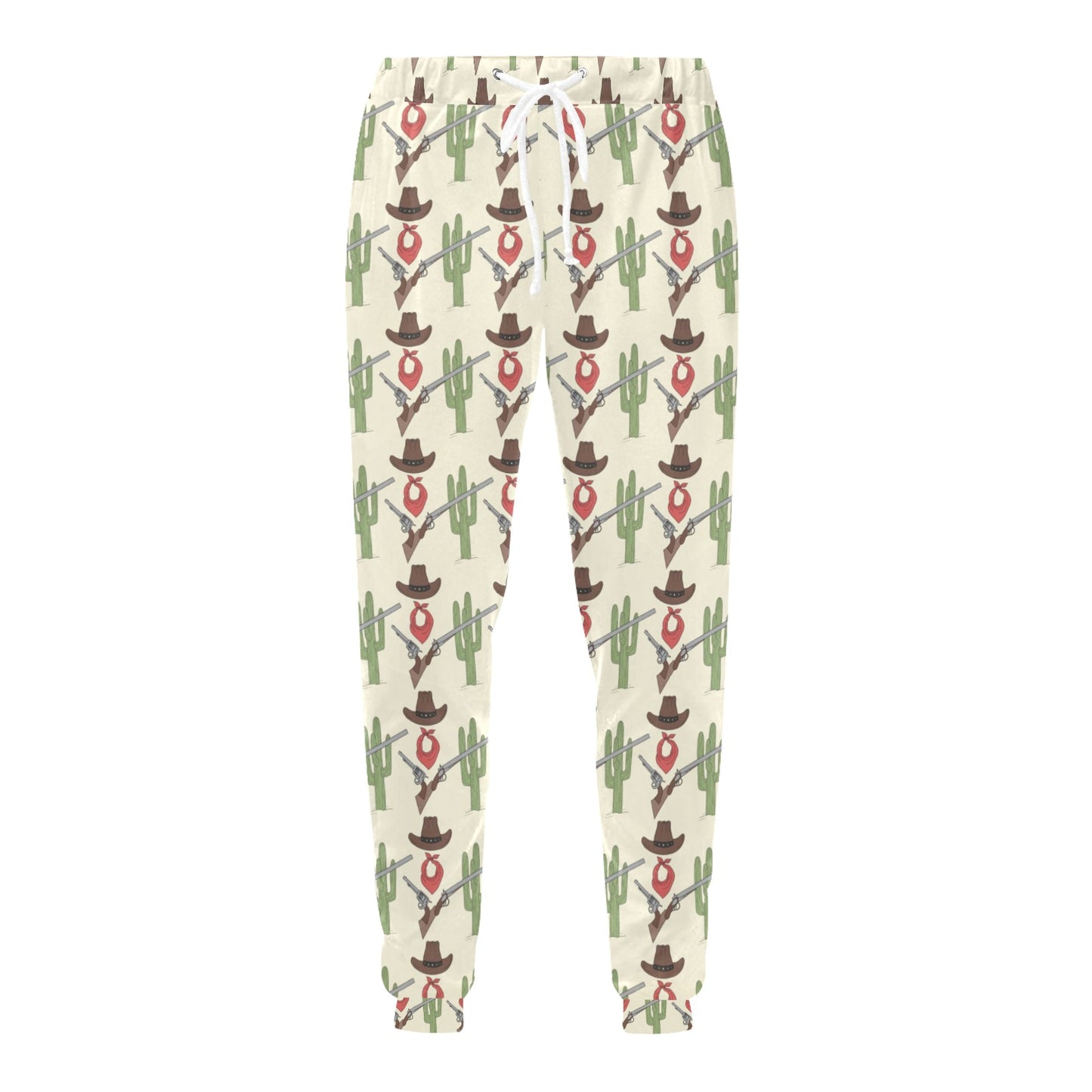 Western Cowboy Print Men's Sweatpants