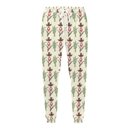 Western Cowboy Print Men's Sweatpants