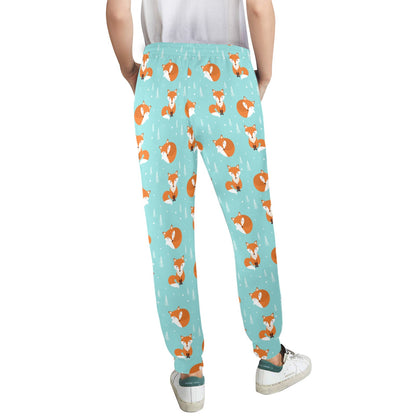 Fox Design Snow Print Pattern Women's Casual Track Pants