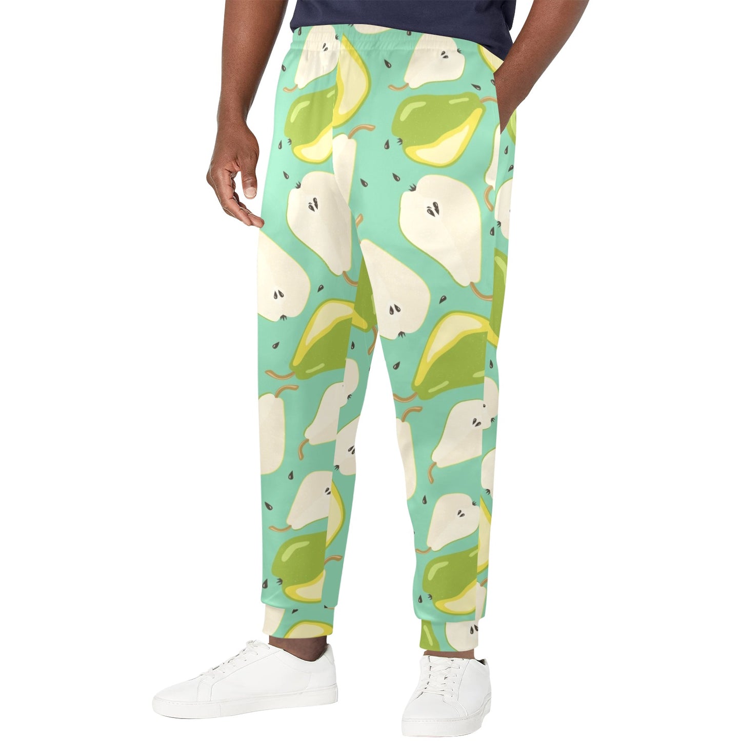 Pear Pattern Print Design PE04 Men's Casual Track Pants