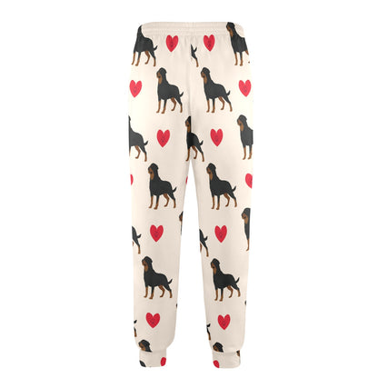 Rottweiler Pattern Print Design A02 Men's Casual Track Pants