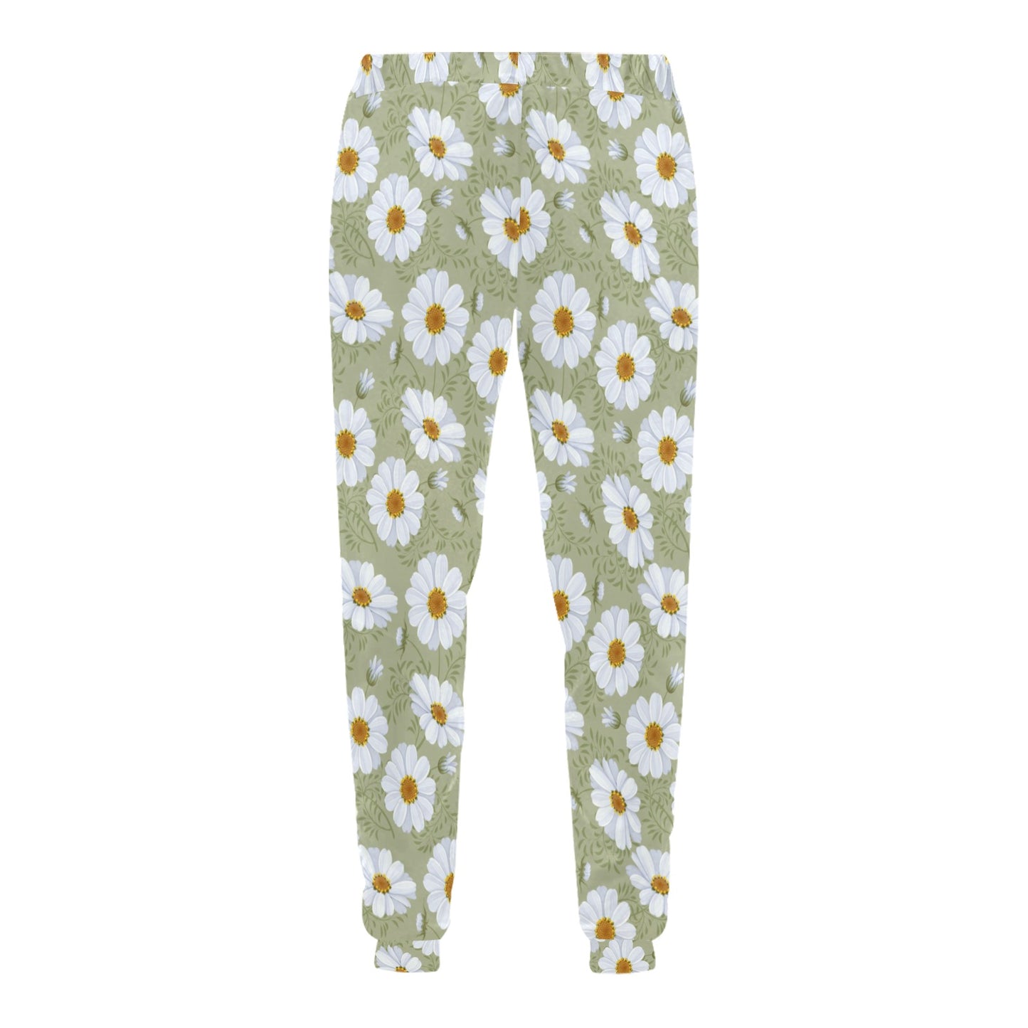 Daisy Yellow Print Pattern Men's Sweatpants