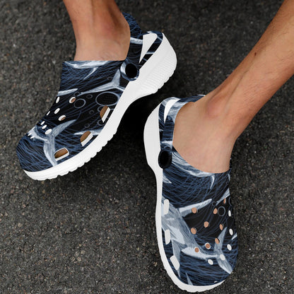 Shark Print Pattern Unisex Clogs Shoes